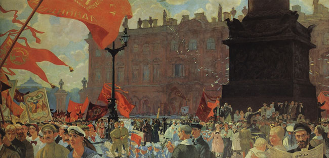 Кустодиев Б.М. Праздник на площади Урицкого 19 июля 1920 года в честь открытия II конгресса Коминтерна